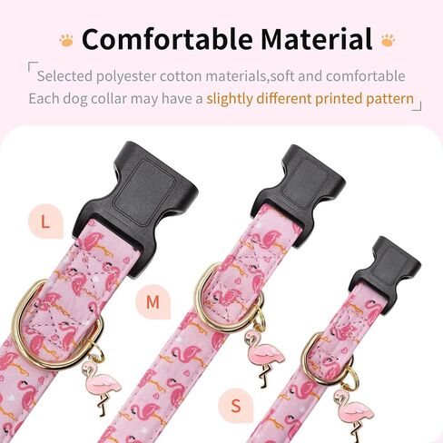 Cotton Dog Collar,Adjustable Cute Puppy Collar with Moon Patterned Design for Small Medium Large Dogs,Soft and Fancy Pet Collar with Safety Buckle for Girl Boy Dogs (Blue Whale, Medium) in Kuwait