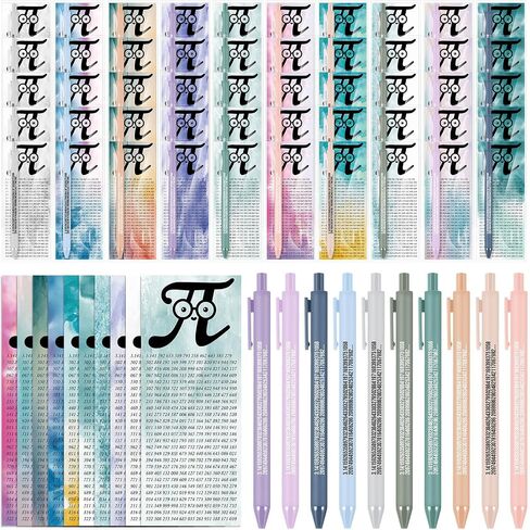 30 Set Pi Day Gift Bulk 3.14 Fun Math Ballpoint Pen Pi Symbol Bookmark Science Gift for Student Teacher School Classroom Office March 14th International Mathematics Day Party Favor Prize in Saudi Arabia
