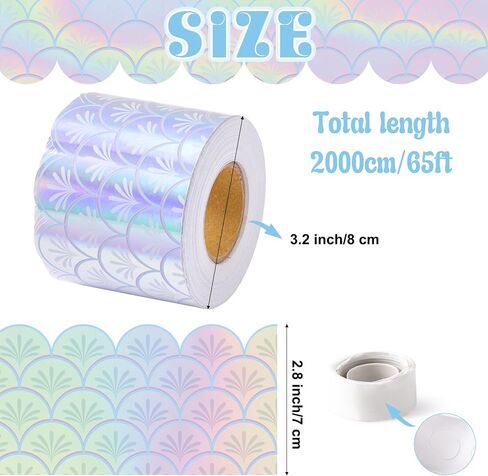BeYumi Music Notes Border Trim - 65ft Back to School Musical Notes Holographic Straight Rolled Border Trim Iridescent Music Themed Bulletin Board Set Classroom Office Chalkboard Door Party Decoration in Kuwait