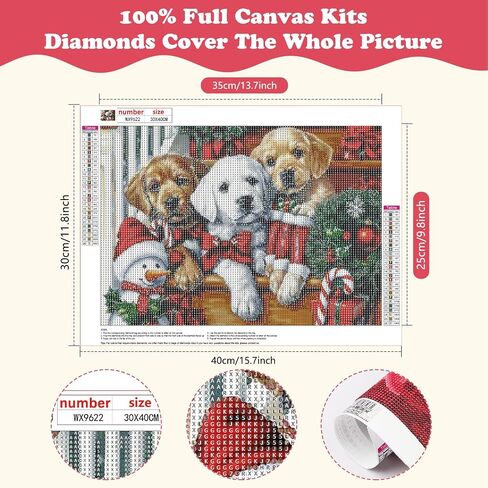 SENQAO Snow Train Diamond Art Kits for Adults,Christmas 5D Diamond Painting Kits for Beginners,Round Full Drill Gem Art for Adults,DIY Diamond Dots Paintings Picture Arts Craft for Home Decor 12x16in in Kuwait