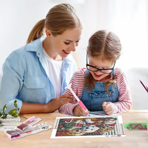 SENQAO Snow Train Diamond Art Kits for Adults,Christmas 5D Diamond Painting Kits for Beginners,Round Full Drill Gem Art for Adults,DIY Diamond Dots Paintings Picture Arts Craft for Home Decor 12x16in in Kuwait