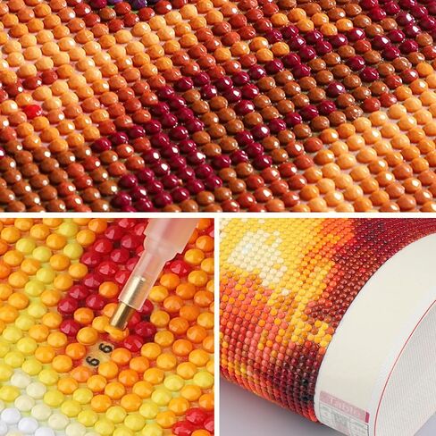 SENQAO Snow Train Diamond Art Kits for Adults,Christmas 5D Diamond Painting Kits for Beginners,Round Full Drill Gem Art for Adults,DIY Diamond Dots Paintings Picture Arts Craft for Home Decor 12x16in in Kuwait