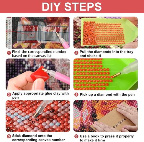 SENQAO Snow Train Diamond Art Kits for Adults,Christmas 5D Diamond Painting Kits for Beginners,Round Full Drill Gem Art for Adults,DIY Diamond Dots Paintings Picture Arts Craft for Home Decor 12x16in in Kuwait