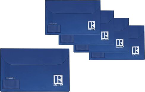 Legal Size Vinyl Document Folder with Clear Business Card Pocket, Real Estate Agent Supply Holds Closing Paperwork (Black, House - 5 Pack) in Saudi Arabia