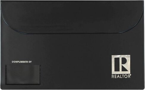 Legal Size Vinyl Document Folder with Clear Business Card Pocket, Real Estate Agent Supply Holds Closing Paperwork (Black, House - 5 Pack) in Saudi Arabia