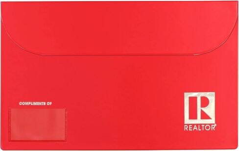 Legal Size Vinyl Document Folder with Clear Business Card Pocket, Real Estate Agent Supply Holds Closing Paperwork (Black, House - 5 Pack) in Saudi Arabia