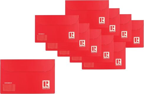 Legal Size Vinyl Document Folder with Clear Business Card Pocket, Real Estate Agent Supply Holds Closing Paperwork (Black, House - 5 Pack) in Saudi Arabia