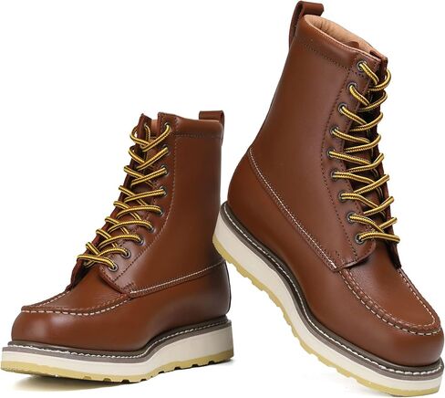 Work Boots for Men - 6" Composite/Soft Toe Mens Work Boots, Non-Slip Water Resistant EH Construction Work Shoes in Kuwait
