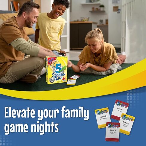 5 Second Rule Game Jr. - Simple Questions Card Game for Family Fun, Party, Kids, Travel, Game Night & Sleepovers - Think Fast and Shout Out Answers - For Ages 6+ in Saudi Arabia