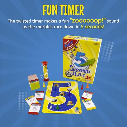 5 Second Rule Game Jr. - Simple Questions Card Game for Family Fun, Party, Kids, Travel, Game Night & Sleepovers - Think Fast and Shout Out Answers - For Ages 6+ in Saudi Arabia