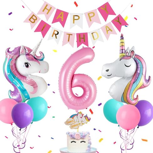 Yancan 4th Birthday Decorations for Girls, 4 year old Girl Party Supplies with Happy Birthday Banner, Cake Topper in Saudi Arabia