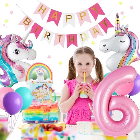 Yancan 4th Birthday Decorations for Girls, 4 year old Girl Party Supplies with Happy Birthday Banner, Cake Topper in Saudi Arabia