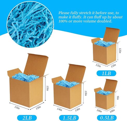 Tcairg Gold Crinkle Cut Paper Shred Filler (1/2 LB) لتغليف الهدايا وملء السلة - ورق مقشور لصندوق الهدايا ، حلقة مربع تمزيقها ، حشو مربع in Kuwait