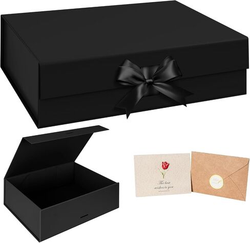 WARMGBOXCO 1 Pcs Pink Gift Box 13x9x4Inch,Gift Boxes with Lids for presents,Collapsible Boxes for Gifts,With Greeting Card,Suitable for Bridesmaid Proposal Box,Birthday Gift Box,Etc. in Kuwait