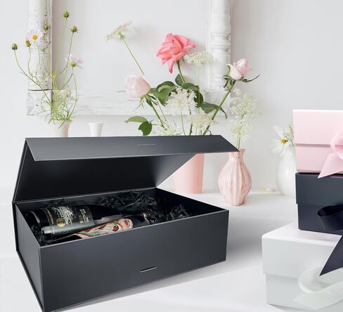 WARMGBOXCO 1 Pcs Pink Gift Box 13x9x4Inch,Gift Boxes with Lids for presents,Collapsible Boxes for Gifts,With Greeting Card,Suitable for Bridesmaid Proposal Box,Birthday Gift Box,Etc. in Kuwait