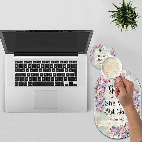 Personality Mouse Pad with Coaster Set, French Bulldogs Fashion Design Mouse Pad Non-Slip Rubber Gaming Mouse pad Computer Laptop in Saudi Arabia