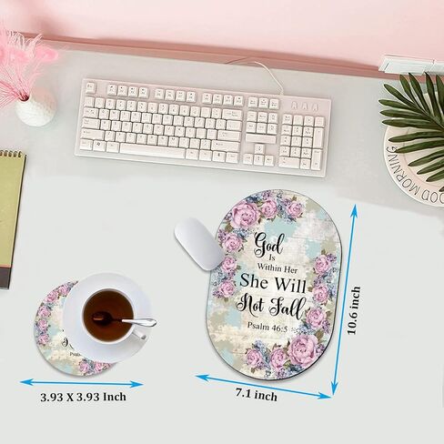 Personality Mouse Pad with Coaster Set, French Bulldogs Fashion Design Mouse Pad Non-Slip Rubber Gaming Mouse pad Computer Laptop in Saudi Arabia