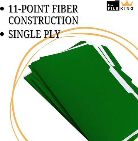The File King 1/3 Cut File Folders Letter Size - 100 Pack | Manilla Folders 8.5 x 11 | American Made | Assorted 3 Tab Color Manila File Folder | Heavy Duty Office Supplies | Basic Paper File Folder in Kuwait