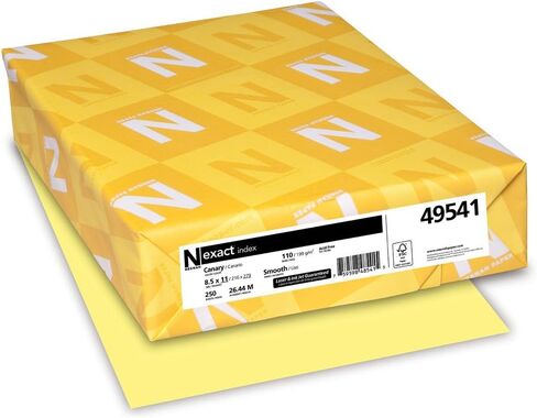 Neenah Paper 49541 Stock Index Card Stock ، 110lb ، 8 1/2 × 11 ، Canary ، 250 ورقة in Kuwait