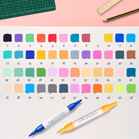 Metallic Markers Paint Pens: 12-Color Brush Tip Paint Markers - Adult Coloring Markers for Scrapbook Black Paper Card Making Collage Supplies Ornaments Crafts in Saudi Arabia