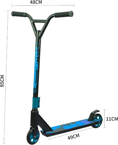 MEE GOO Pro Freestyle Stunt Scooter Trick Scooter Lightweight Alloy Deck Heavy-Duty Frame Bearing up to 220 LB for Intermediate and Beginner Skate Park ABEC-10 Bearings in Saudi Arabia
