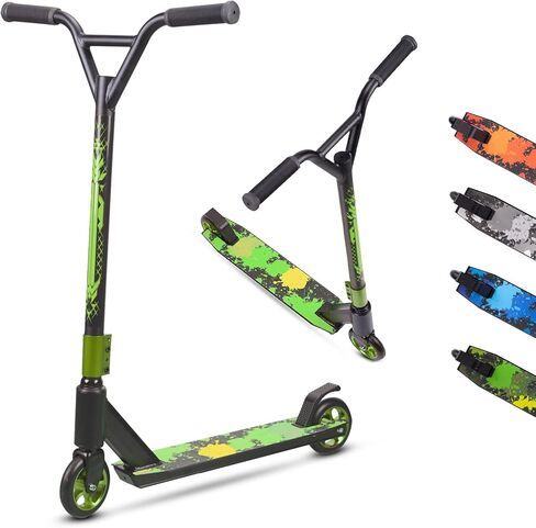 MEE GOO Pro Freestyle Stunt Scooter Trick Scooter Lightweight Alloy Deck Heavy-Duty Frame Bearing up to 220 LB for Intermediate and Beginner Skate Park ABEC-10 Bearings in Saudi Arabia