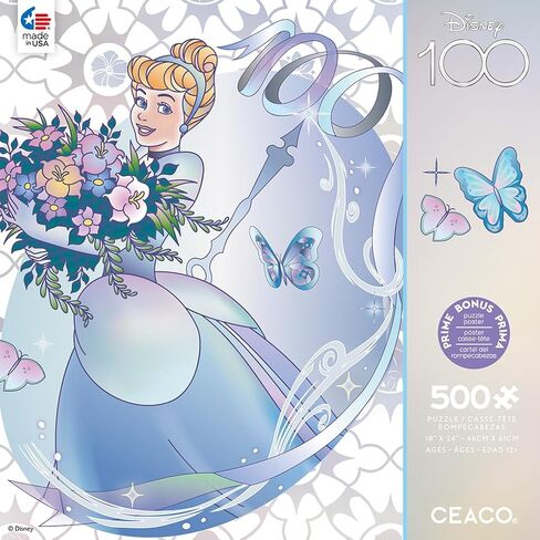 CEACO - ذكرى ديزني المائة - بلاتين بلاتين أميرة سندريلا - 500 قطعة بانورامزو in Saudi Arabia