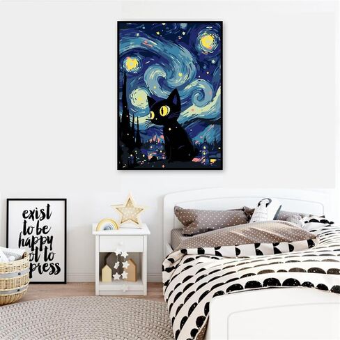 Eiazuiks Paint by Number for Adults with Frame. Paint by Numbers for Adults Beginner Drawing Paintwork with 2 Paintbrushes Paint Canvas Oil Painting 12" x 16" Bookshelf in Saudi Arabia