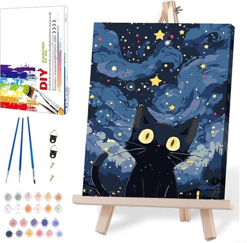 Eiazuiks Paint by Number for Adults with Frame. Paint by Numbers for Adults Beginner Drawing Paintwork with 2 Paintbrushes Paint Canvas Oil Painting 12" x 16" Bookshelf in Saudi Arabia
