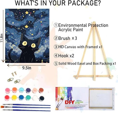 Eiazuiks Paint by Number for Adults with Frame. Paint by Numbers for Adults Beginner Drawing Paintwork with 2 Paintbrushes Paint Canvas Oil Painting 12" x 16" Bookshelf in Saudi Arabia