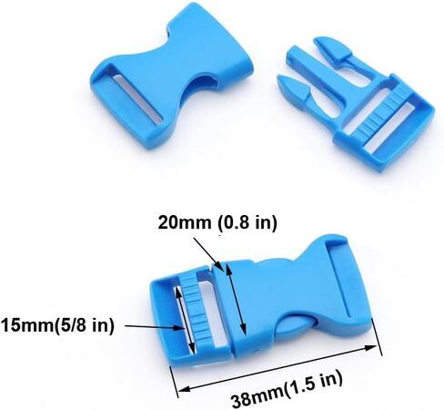 5/8" Side Release Buckle Plastic Clasps for Cord Paracord Bracelet Kit Outdoor Pets Collar Backpack Accessories in Kuwait