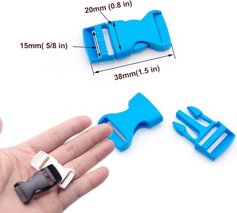 5/8" Side Release Buckle Plastic Clasps for Cord Paracord Bracelet Kit Outdoor Pets Collar Backpack Accessories in Kuwait