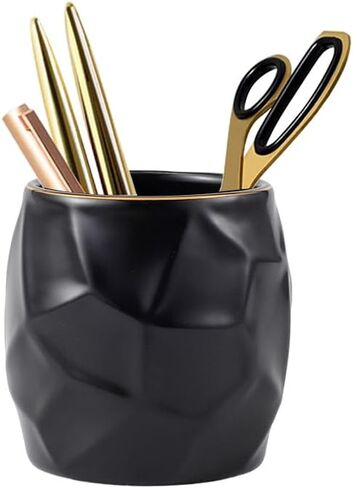 Ceramics Desk Pencil Holder Irregular Glacier Modern Art Pencil Cup Organizer Makeup Brush Holder for Home and Office(Pink) in Saudi Arabia
