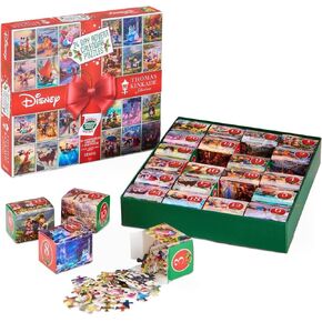 Ceaco - Disney - Thomas Kinkade - 24 Days of Christmas Advent Calendar Puzzles – 24 Mini Puzzles to UNbox - 1,000 Total Pieces