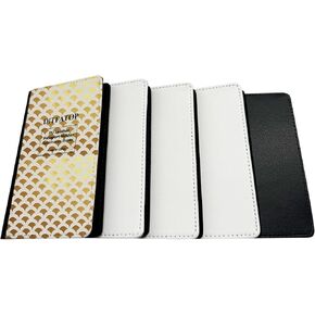 Generic DiTFATOP 5pcs Sublimation Blanks PU Leather Passport Blank Cover Bulk for Heat Transfer Print, White, 18909LUS02
