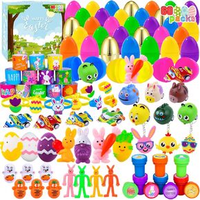 Ximishop 60pack بيض عيد الفصح المملوءة قبل الحفلات ، يفضل مجموعة متنوعة ، وتفضل حفلات عيد الفصح البيض المفاجئ لـ Easter Eggs Hunt ، حشو سلة عيد الفصح ، مستلزمات جائزة الفصل الدراسي