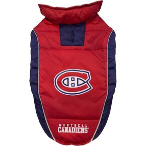 Pets First NHL Boston Bruins Puffer Vest for Dogs & Cats, Size Medium. Warm, Cozy, and Waterproof Dog Coat, for Small and Large Dogs/Cats. Best NHL Licensed PET Warming Sports Jacket