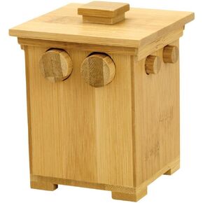 Bits and Pieces - Wooden Bamboo Puzzle Box - Brainteaser - Great Puzzling Gift