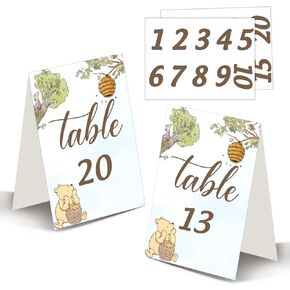 20 PCS WINNIE TABLE CENTRIPE-WINNIE BABY DERINES DRIVERATIONS-POOH PASE CENTRICE-WINNIE DRIDITIONS-WINNIE TABL