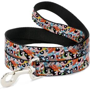 Warner Bros. Durable & Stylish Dog Leash with Snap Closure, The Powerpuff Girls Expressions, 4 Feet Long 0.5 Inch Wide