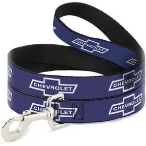 Dog Leash 1965 Chevrolet Bowtie Blue White 6 Feet Long 1.0 Inch Wide