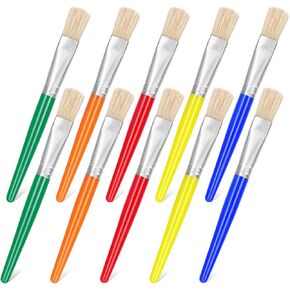 10Pcs Paint Brushes for Kids, Anezus Children Paint Brushes Toddler Large Chubby Kids Paint Brush Set for Preschool Daycare Classroom Washable Paint Acrylic Paint