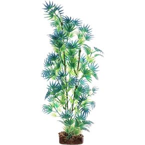 GloFish Plant Aquarium Décor, Green and Blue Large, Fluorescent Under Blue LED Light