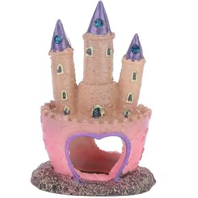 Castle Aquarium Decoration, Castle Fish Tank Decorations Girl Aquarium Decorations Princess House Castle Fish Tank Ornament Heart Castle Aquarium Ornament for Aquatic Pets to Breed Play and Rest