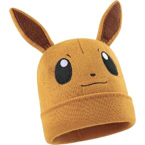Pokemon Kids Beanie Hat, Cozy Knitted Winter Hats One Size - Gifts for Kids (Yellow Pikachu)