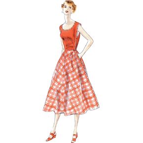 Vogue Misses' Vintage Wrap Dress Sewing Pattern Kit, Code V1864, Sizes 8-10-12-14-16, Multicolor