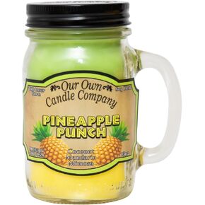 Our Own Candle Company Pineapple Punch Scented 13 Ounce Mason Jar Candle