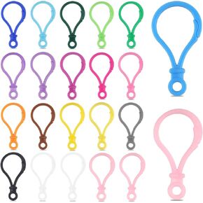22pcs مقاطع سلسلة مفاتيح البلاستيك ، ألوان متنوعة من مشابك مخلب جراد البحر مشابك على ظهر مفتاح حلقات مفاتيح سلسلة مفاتيح السنانير للحرف الحرفية السنانير لمقاطع الحرف اليدوية DIY وخطافات المجوهرات