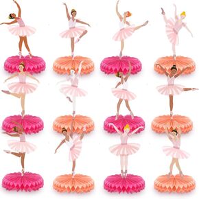 12 PCS Ballerina Honeycomb Table Centerpices Ballerina Party Decorations Ballerina birth