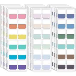 Lumintutu 18 Colors 360pcs Sticky Index Tabs, Large Book Annotation Tabs Repositionable Page Markers Labels for Notebooks, Bible, Binder, File Folder, Planner and Journaling Supplies (1.8×1.1 Inch)